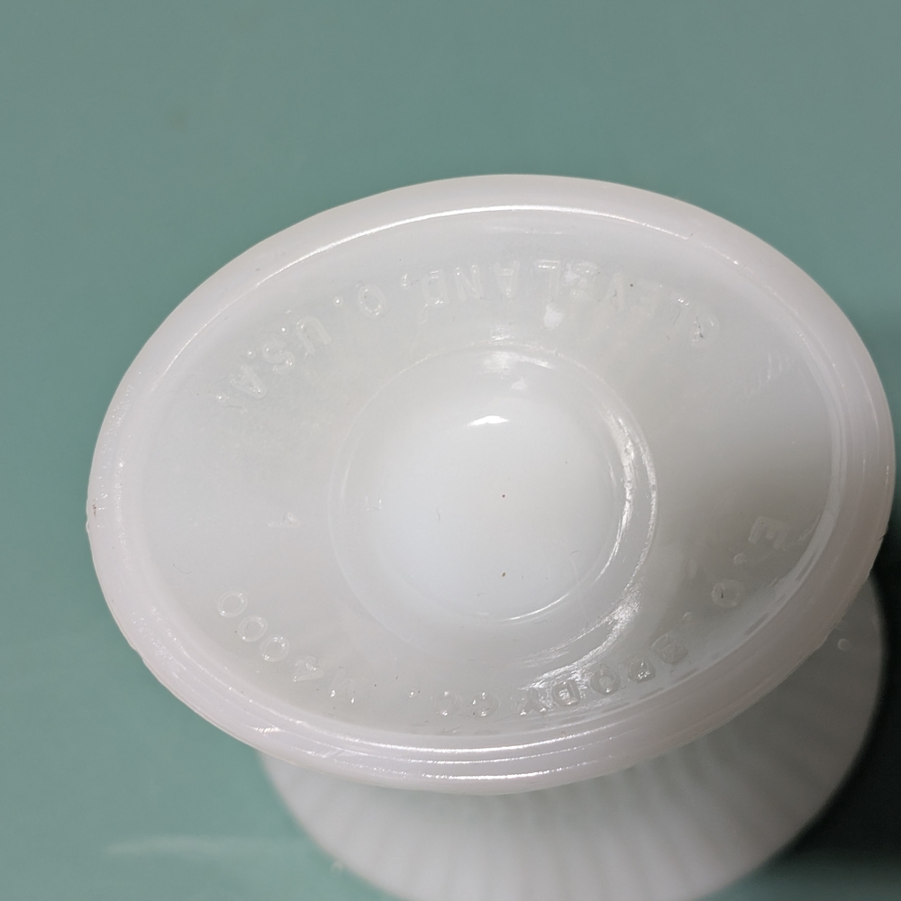 White Ribbed Glass Vase - Picture 2 of 3